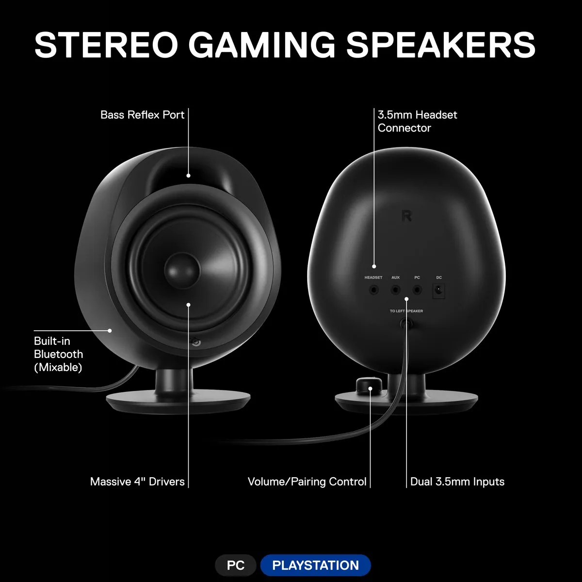 SteelSeries Arena 3 Multimedia Speakers 61536 - 200W - 5.1 - Zwart