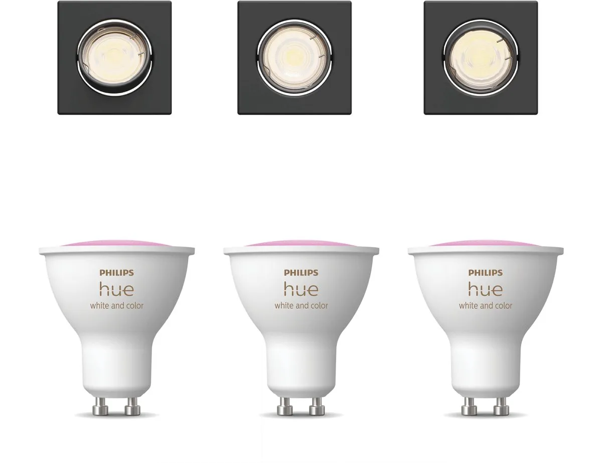 Philips Hue Peridot Inbouwspots 3 Stuks