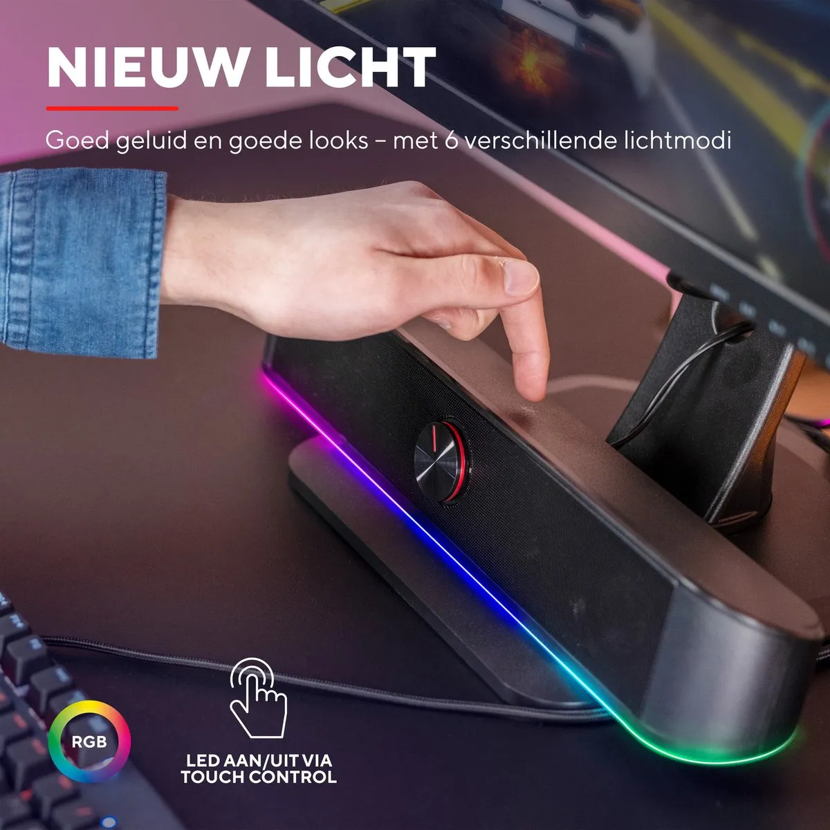 Trust GXT 619 Thorne Soundbar - 12W - RGB Zwart