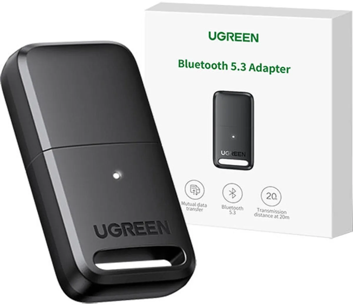 Ugreen CM591 Bluetooth 5.3 USB-adapter - 20m - Zwart