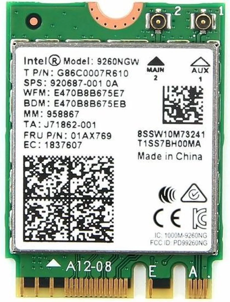 Intel Wireless-AC 9260 M.2 WiFi-adapter 1733 MB/s - afbeelding 2 van 2