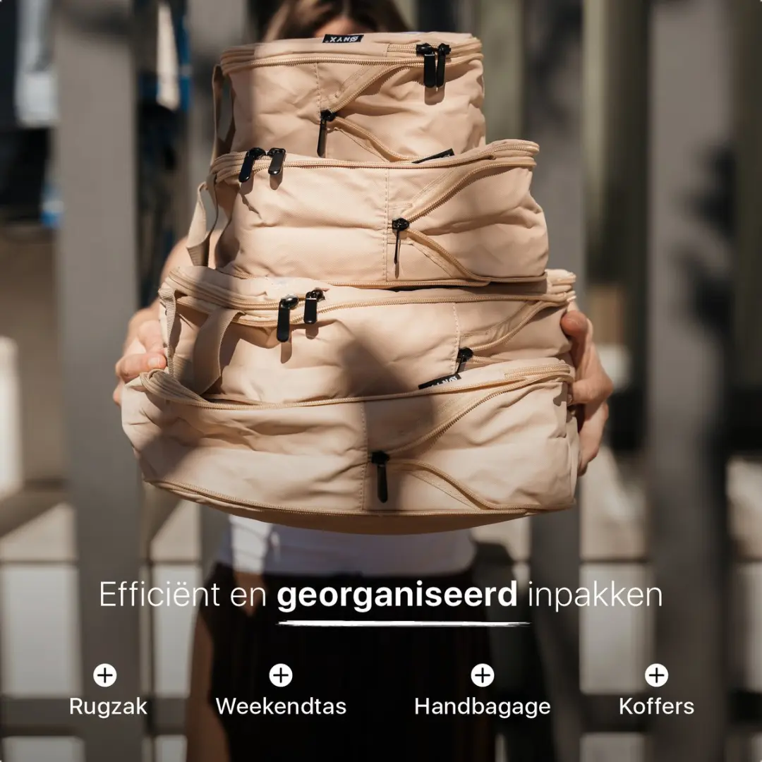 ONYX Compressie Packing Cubes 7-delig - Beige - afbeelding 2 van 6