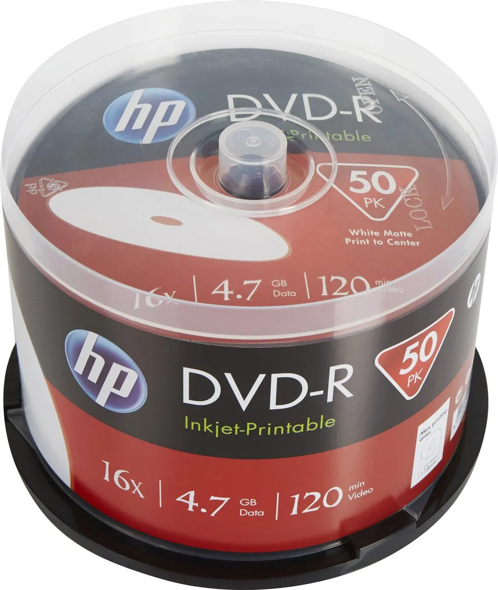 HP DME00025WIP DVD-R 4.7GB - 50 Stuks