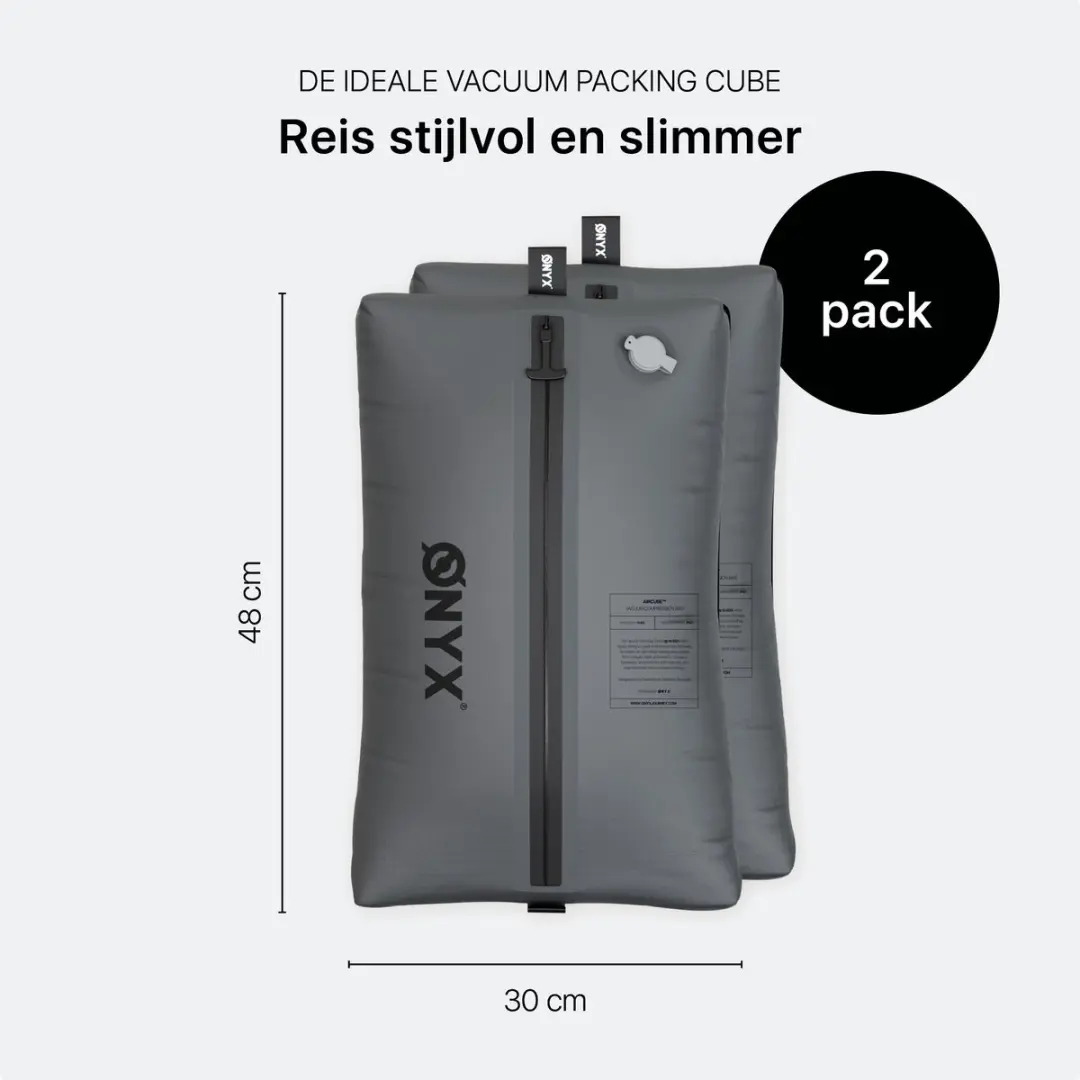 ONYX Aircube Vacuüm Compressie Cubes 2 Stuks - Grijs - afbeelding 6 van 6