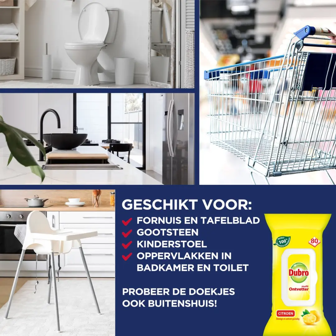 Dubro Multi Ontvetter Doekjes - 6 Stuks