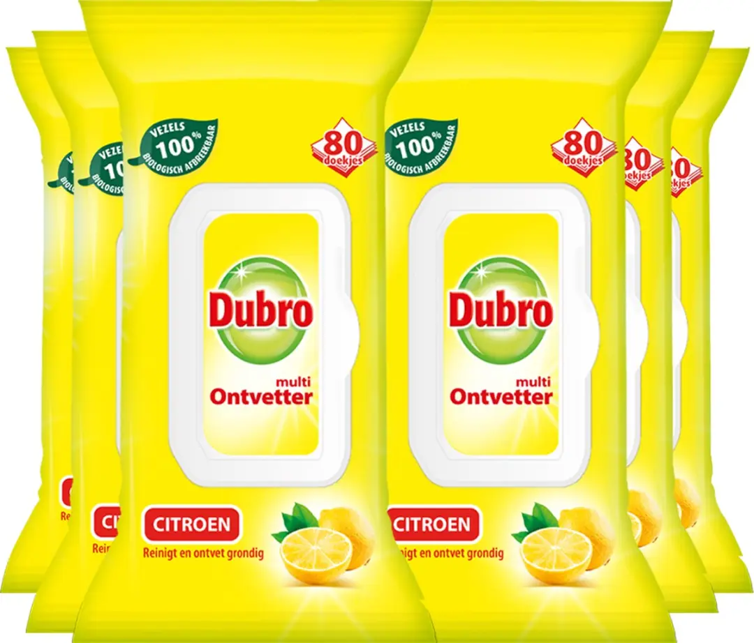 Dubro Multi Ontvetter Doekjes - 6 Stuks