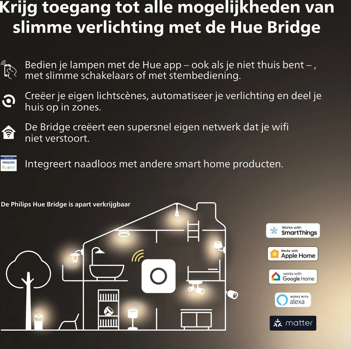 Philips Hue Tento Plafondlamp - Zwart Ø30cm