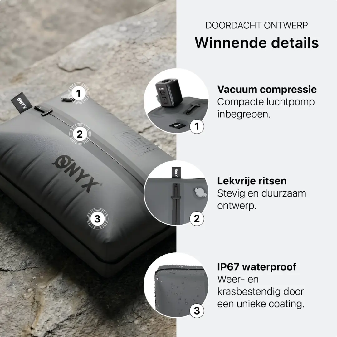 ONYX Aircube Vacuüm Compressiezak - Grijs - afbeelding 6 van 6