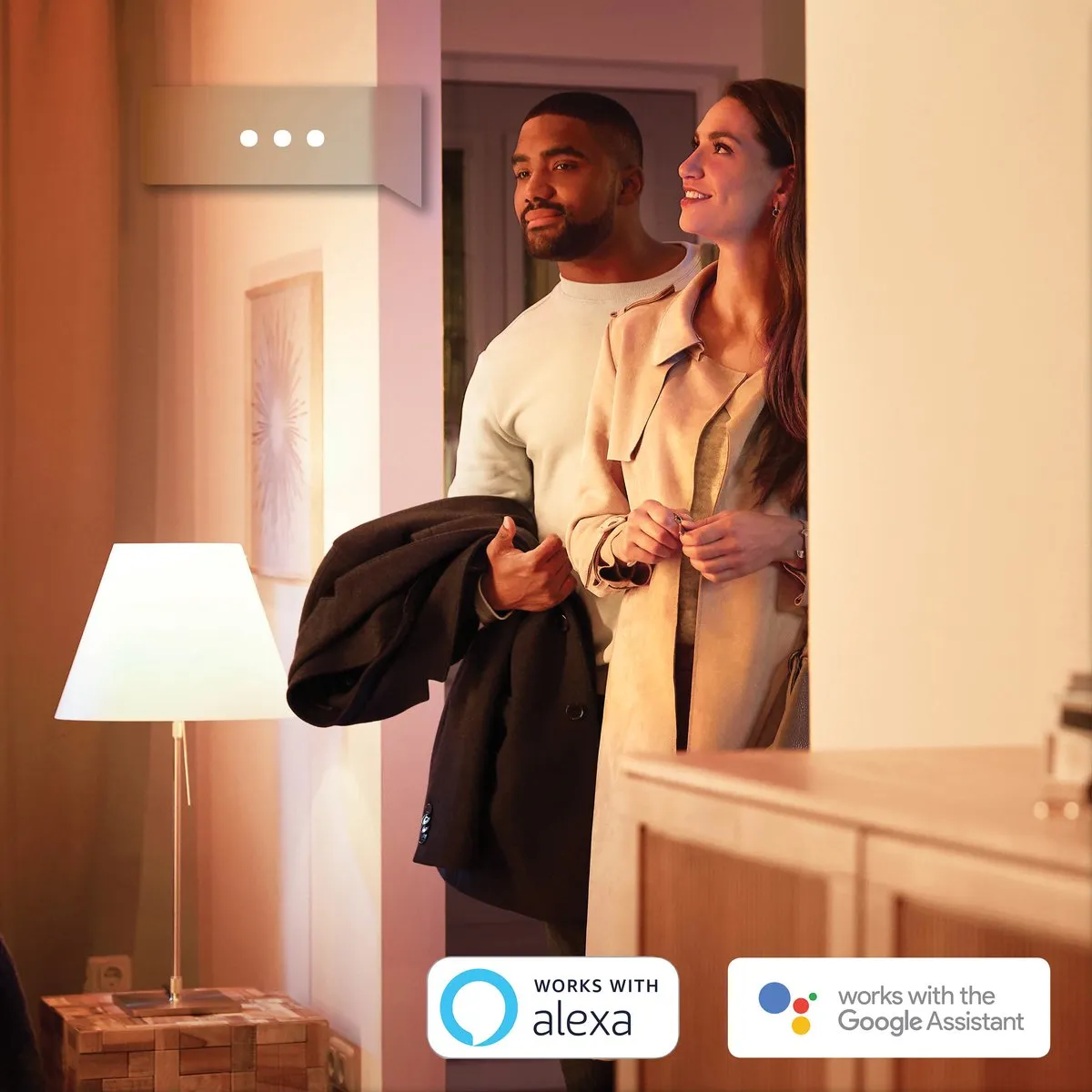 Philips Hue Peridot Inbouwspots 3 Stuks - GU10 Warmwit - Incl. Dimmer Switch