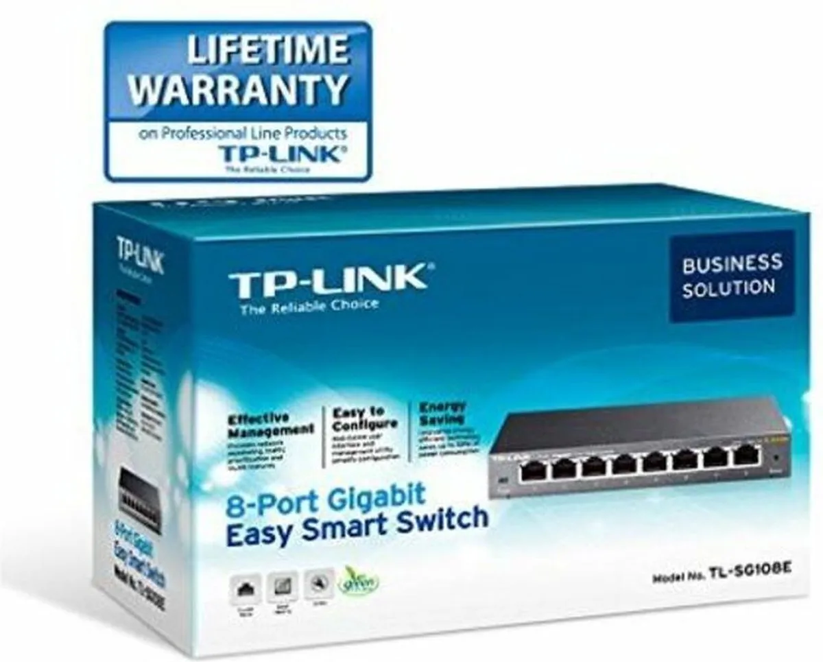 TP-Link TL-SG108E - Netwerk Switch - Smart managed - 8 poorten