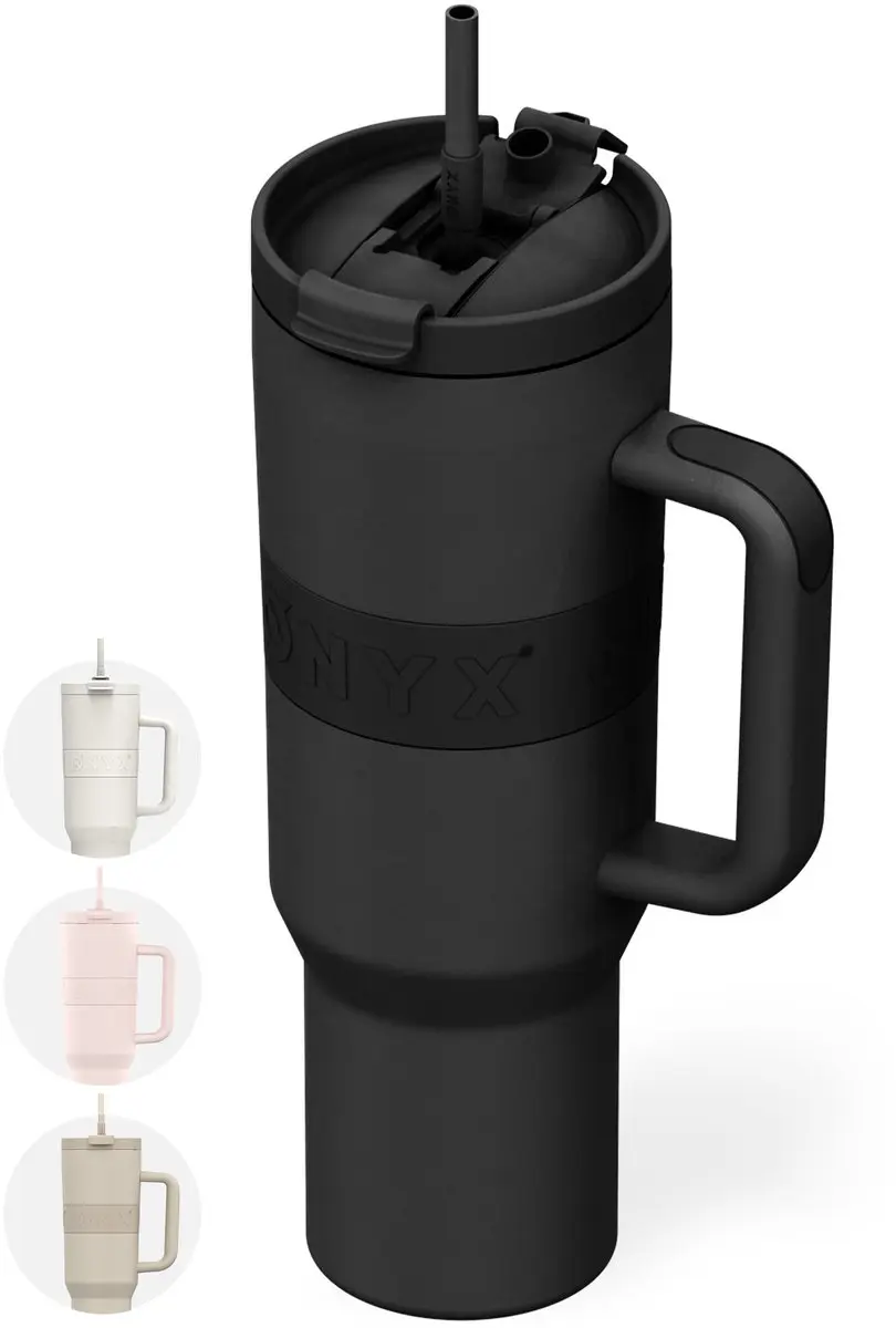 ONYX Drinkfles met Rietje 1L - Onyx Black