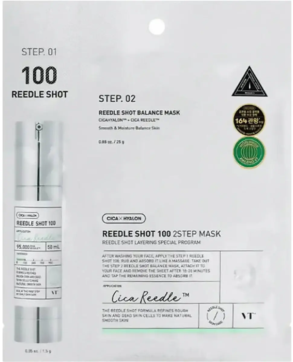 VT Cosmetics Reedle Shot 100 2-Step Serum & Sheet Mask - 26.5g