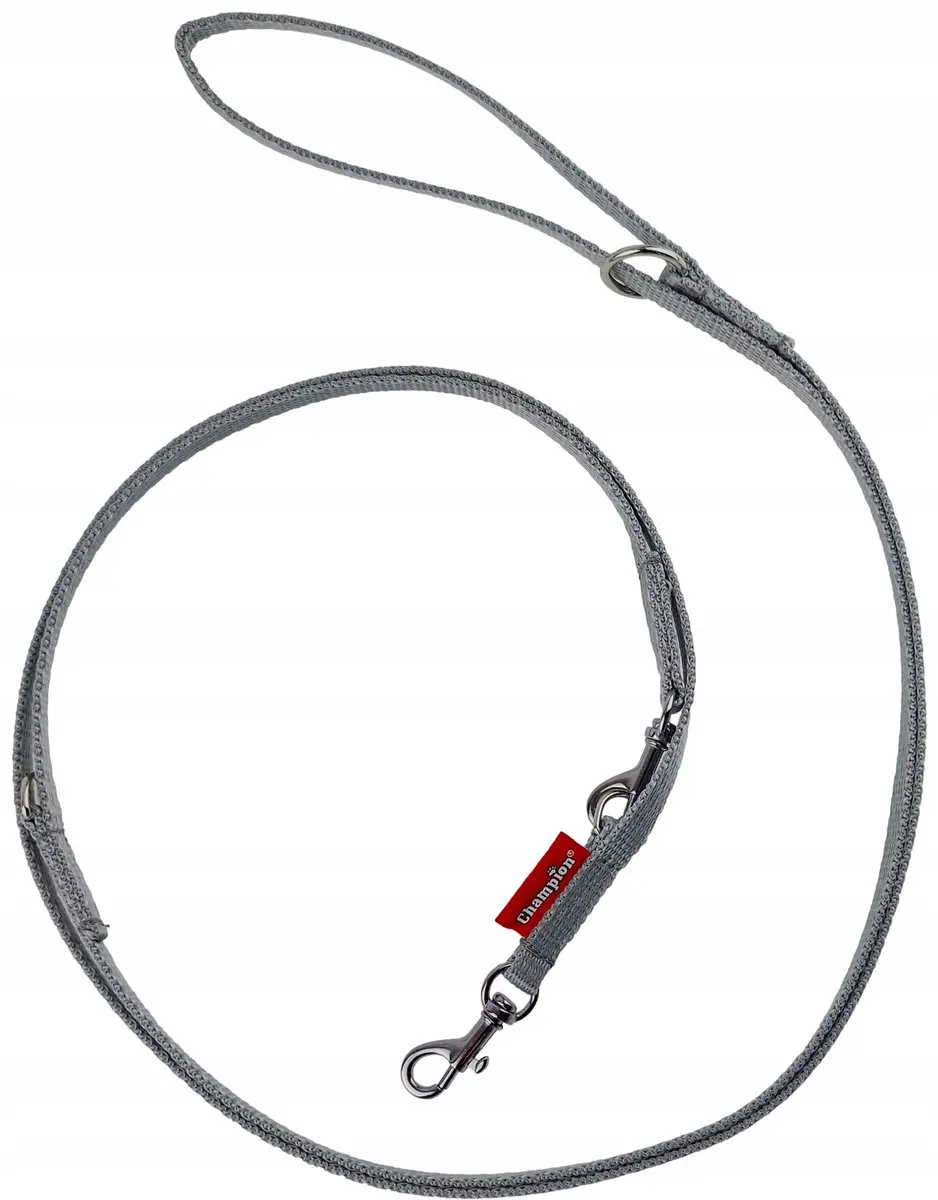 Champion Verstelbare Hondenlijn 225cm - 1cm - Grijs
