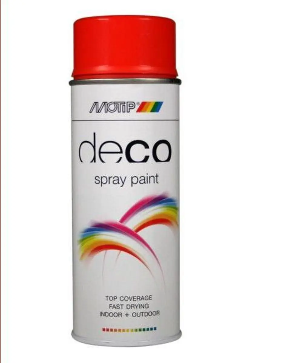 Motip Deco Alkyd Hoogglanslak RAL 2002 Bloedoranje 400ml