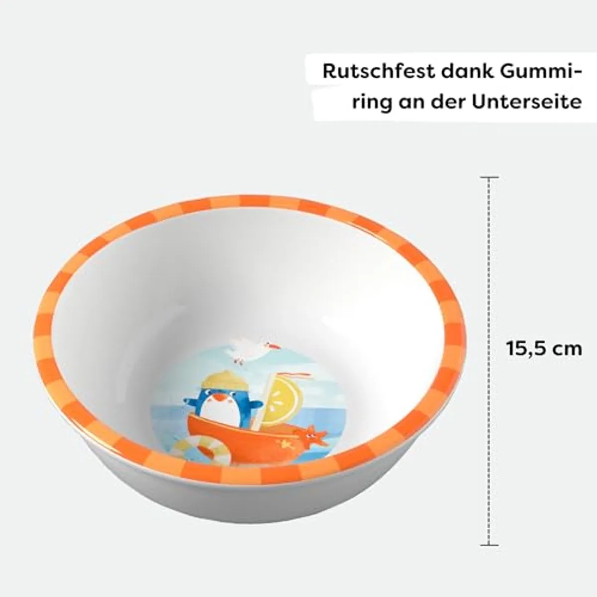 Haba Pinguïn Kinderservies Kom - Multicolor - 15 cm