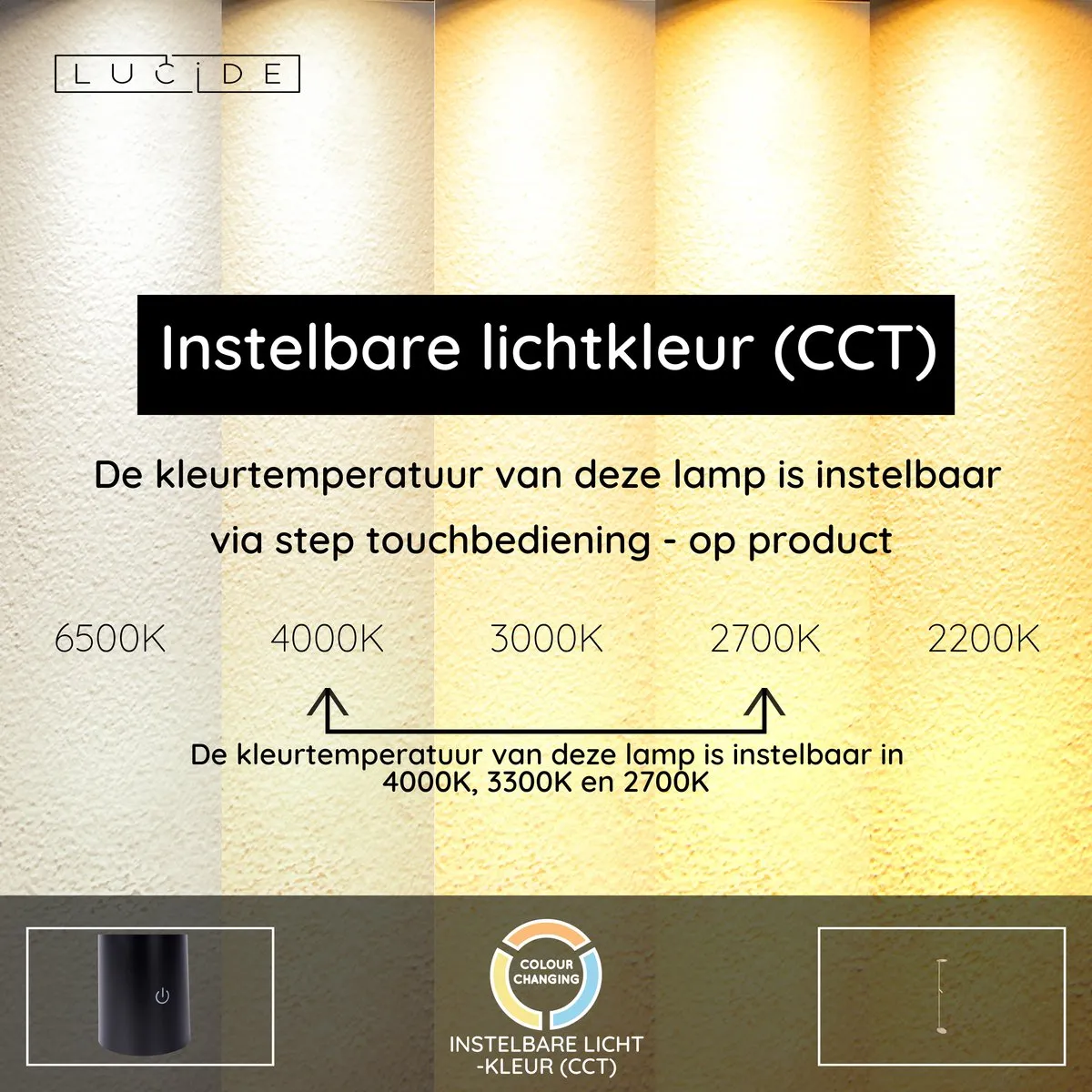 Lucide Ortolan Vloerlamp LED - 12W - Taupe