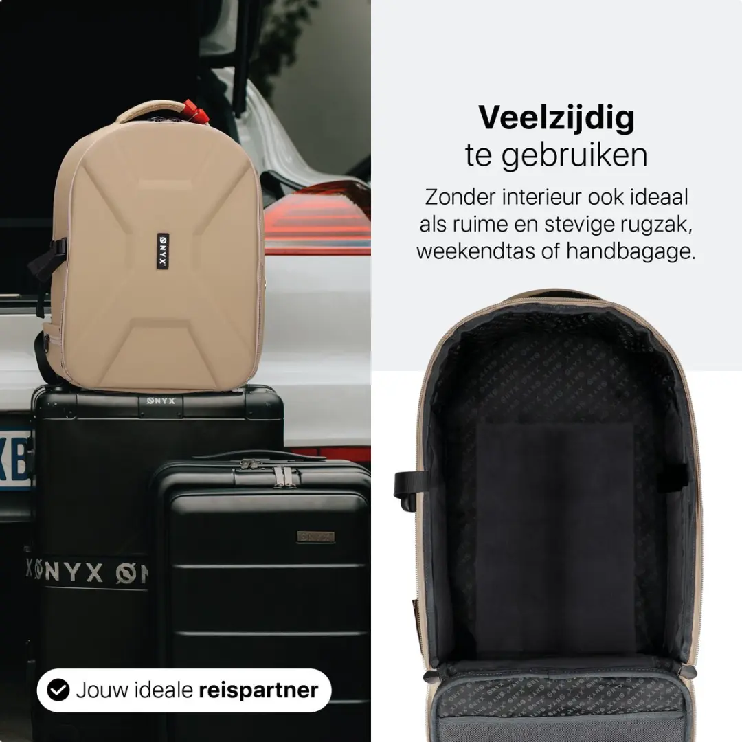 ONYX Cameratas Rugtas Beige - XL - 16 inch - 5 Lenzen - afbeelding 3 van 6