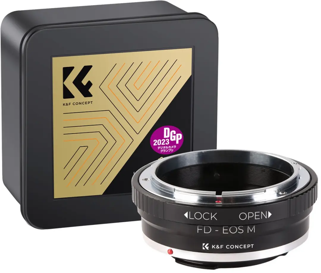 K&F Concept FD-EOS-M Adapter - Canon FD/FL - Zwart