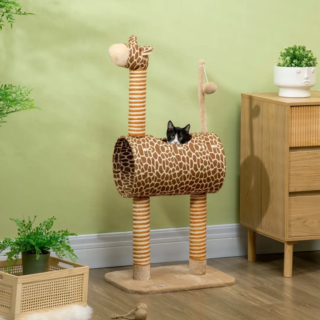Pawhut Kattenboom - 48,5x34,5x101cm - Beige