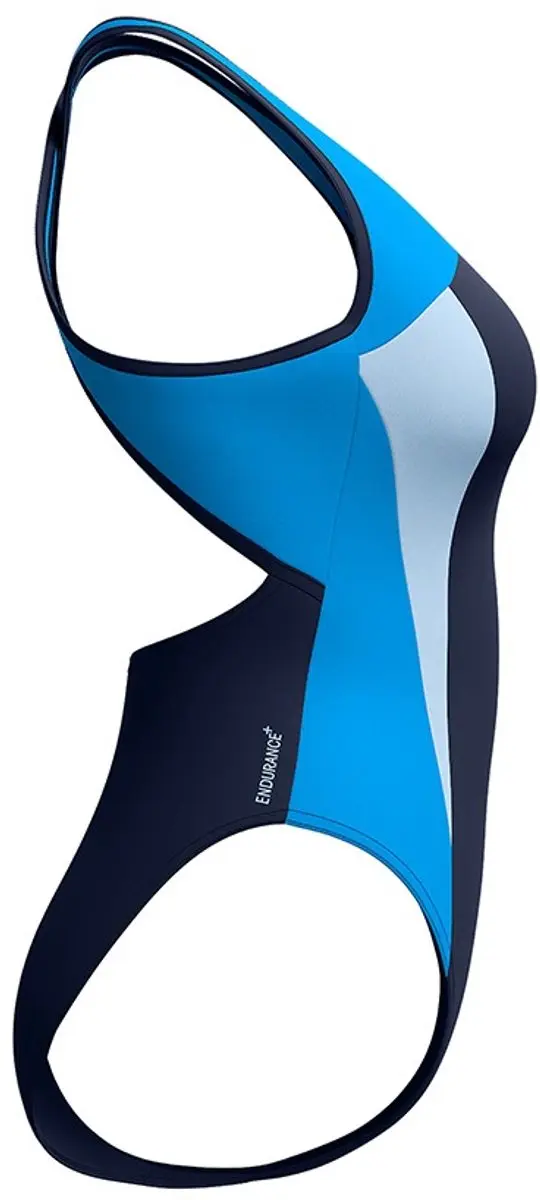 Speedo High Neck Splice Cross Back Zwemkleding 36 - Lagoon Blue