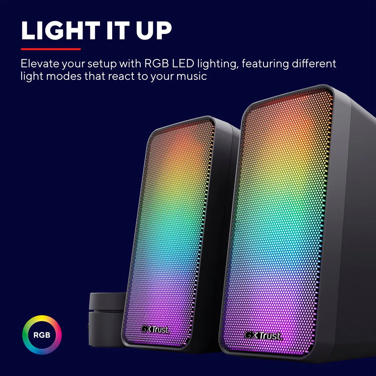 Trust GXT 611 Wezz Speakerset - 12W - RGB - Zwart