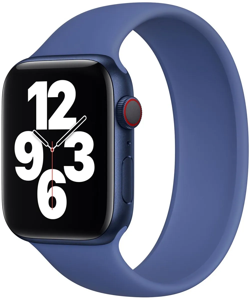 Apple Siliconen solobandje voor de Apple Watch | 38/40/41/42 mm - Maat 5 - Toma Blue