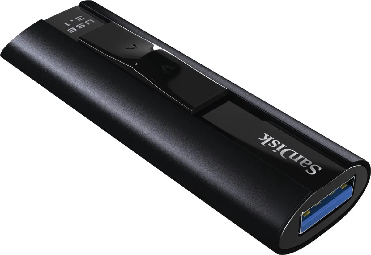 SanDisk Cruzer Extreme Pro 128GB USB-stick - Zwart