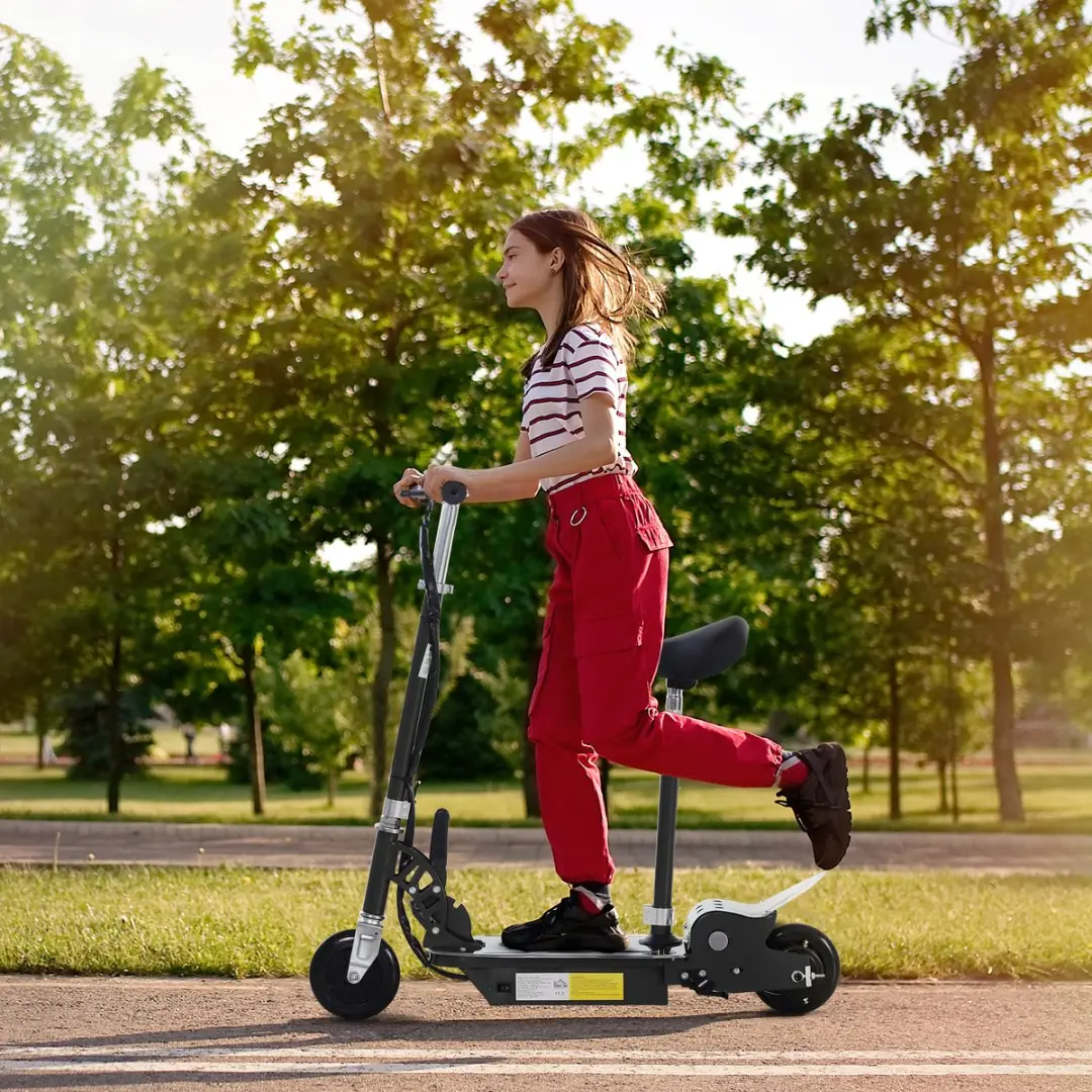 Homcom Kids E-Scooter 120W - 15 Inch - Zwart