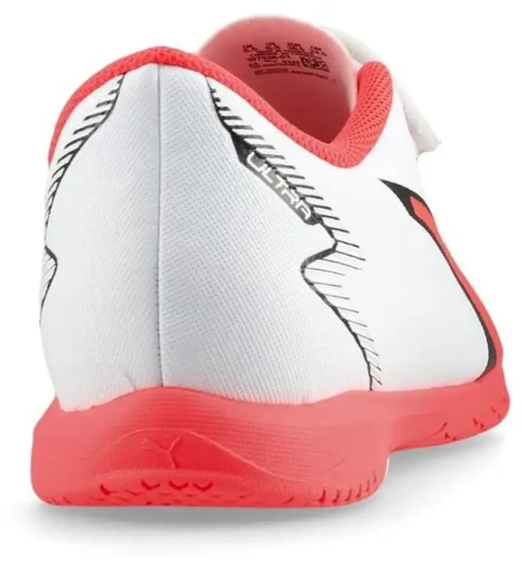 PUMA Jr Ultra Play It V Kinderbinnenschoenen 30 - Wit/Zwart/Vuur Orchidee