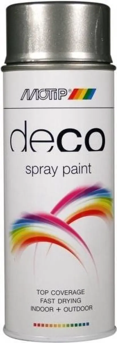 Motip Deco Alkyd Hoogglanslak RAL 9007 400ml - Grijs Aluminium