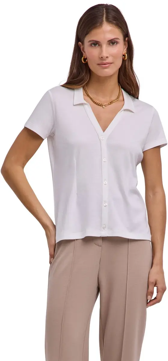 FALKE Selection Blouse casual lyocell katoen trui dames wit