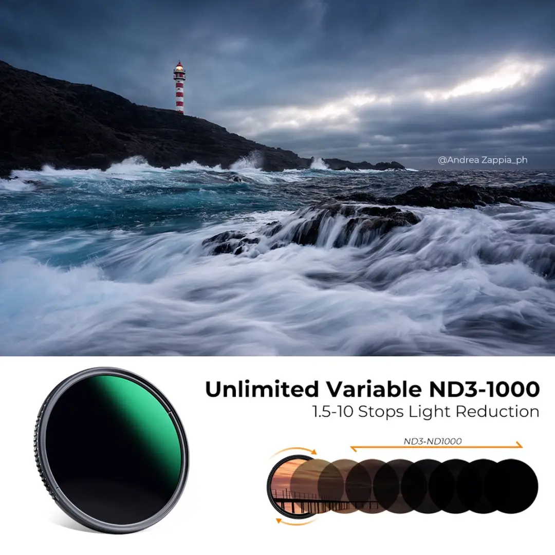 K&F Concept 67mm Variabele ND3-ND1000 Filter - 1.5-10 Stops