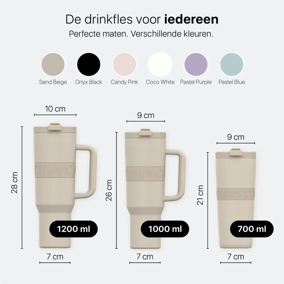 ONYX Drinkfles 1.2L - Sand Beige