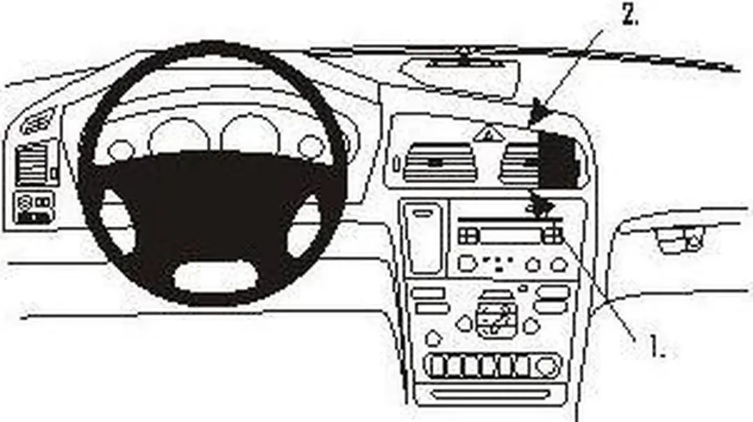 Brodit Proclip Volvo V70/XC70 00-04 - Zwart
