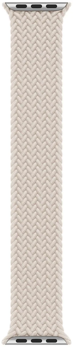 Apple Gevlochten solobandje voor de Apple Watch | 44/45/46/49 mm - Maat 6 - Starlight