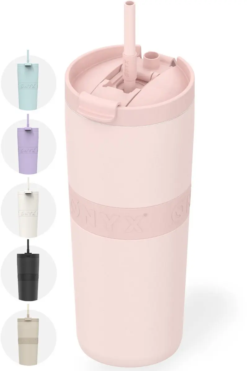 ONYX Drinkfles met Rietje 700ml - Candy Pink