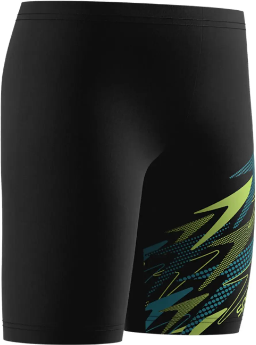 Speedo Medley Logo Jammer Jongens 152 - Zwart/Groen