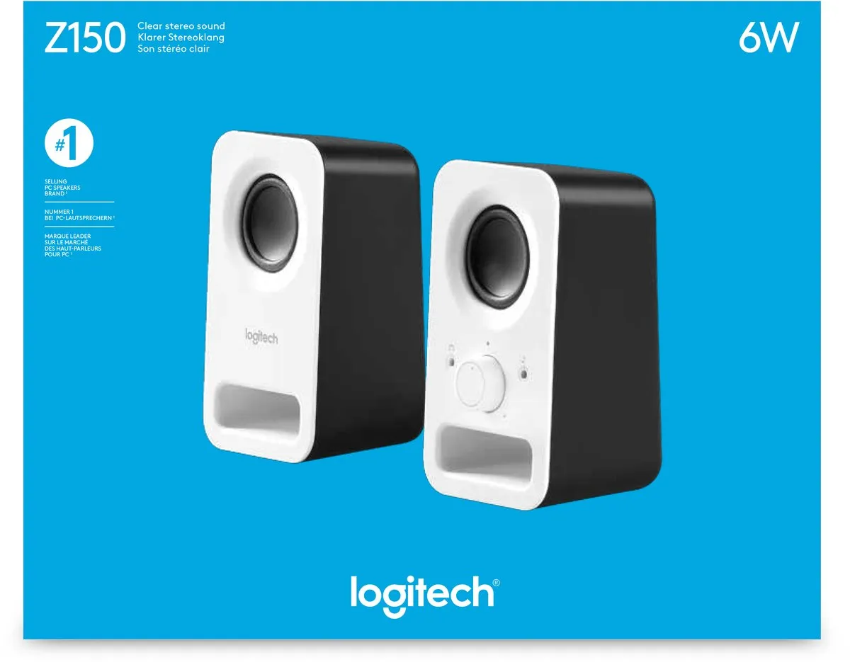 Logitech Z150 Speakerset 6W - Wit - afbeelding 6 van 6