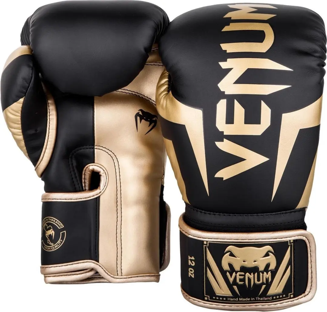 Venum Elite Bokshandschoenen 14 oz - Zwart/Goud