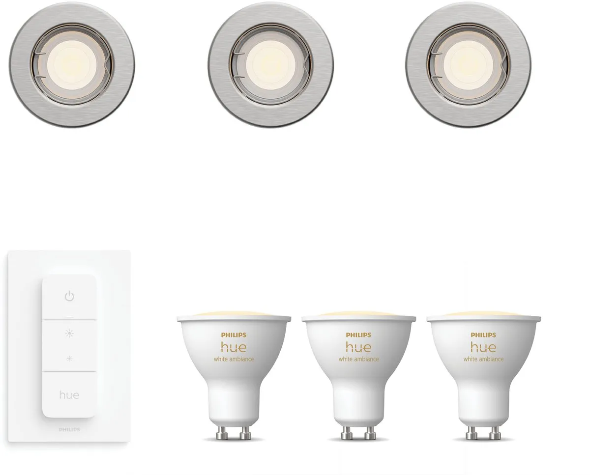 Philips Hue Peridot Set 3 Inbouwspots Nikkel