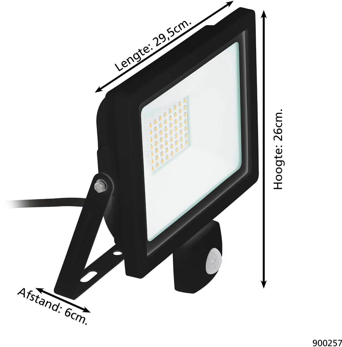 Eglo Faedo 3 Wandlamp LED 29.5cm - Zwart - afbeelding 3 van 5