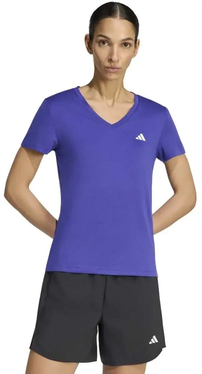 Adidas Workout Essentials V-hals T-shirt - Paars S