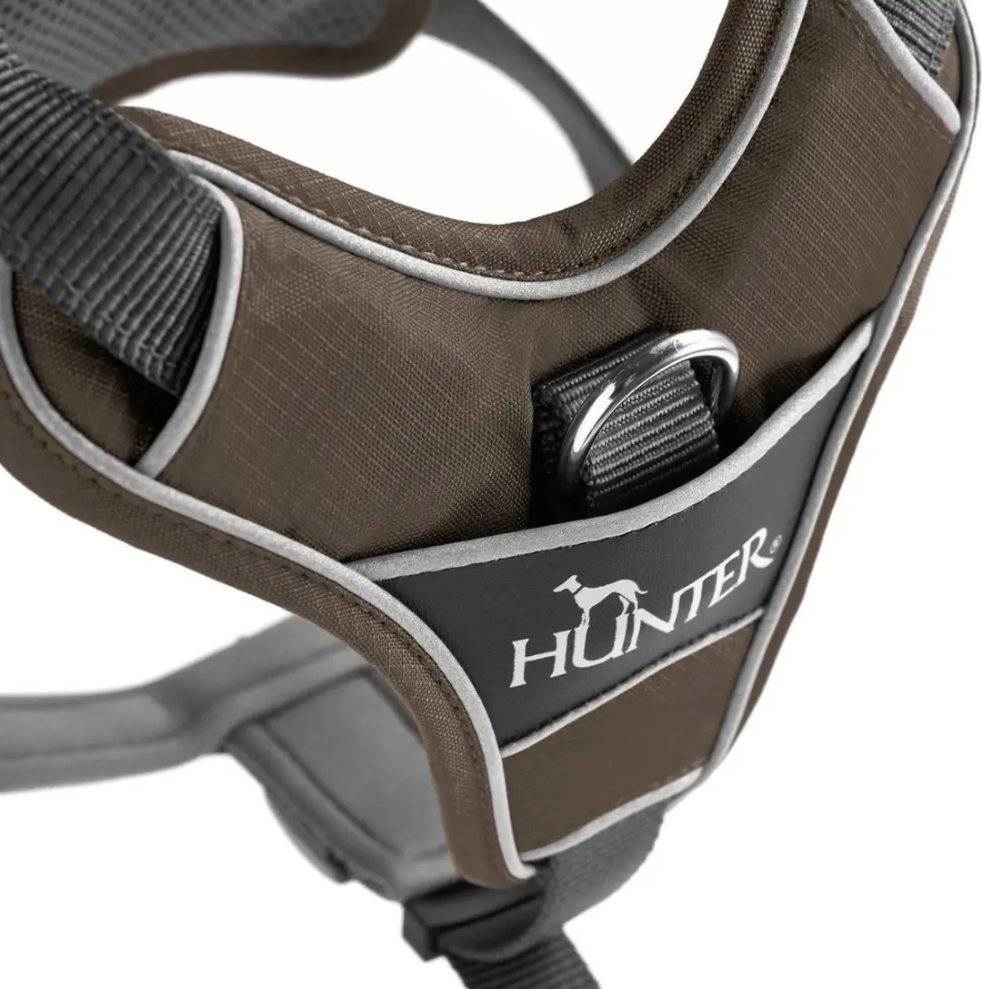 Hunter Harnas Divo Bruin&Grijs - Hondentuig L 72-100cm
