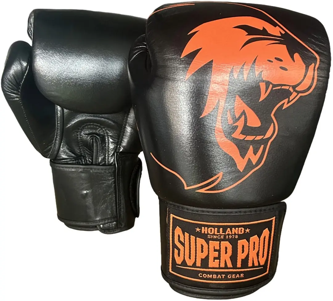 Super Pro Nations Holland Bokshandschoenen 10 oz - Zwart met oranje