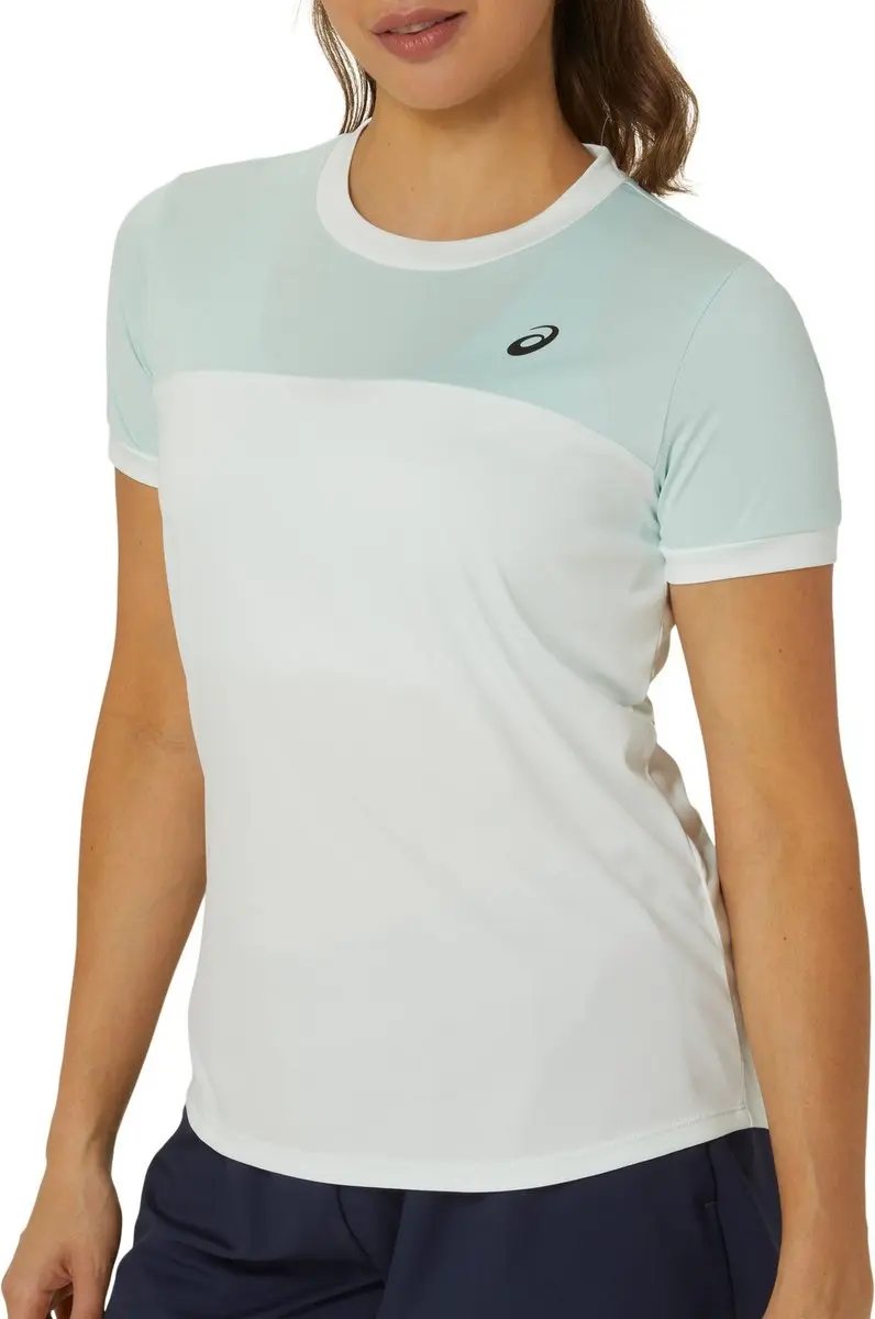 ASICS Court SS Sportshirt Vrouwen - S - Lichtblauw