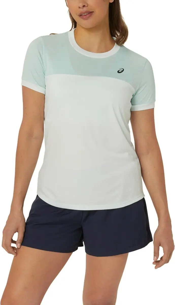 ASICS Court SS Sportshirt Vrouwen - S - Lichtblauw