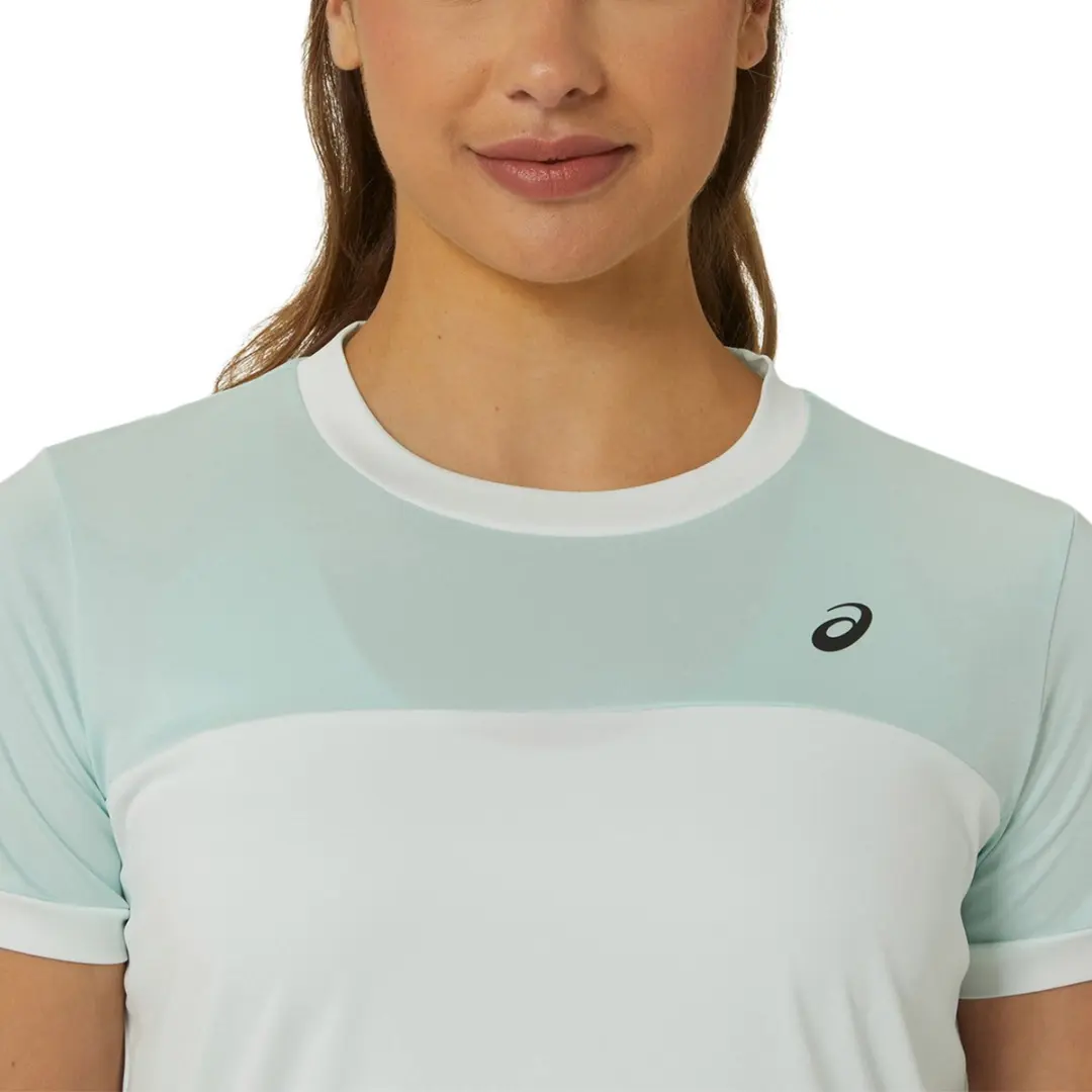 ASICS Court SS Sportshirt Vrouwen - S - Lichtblauw