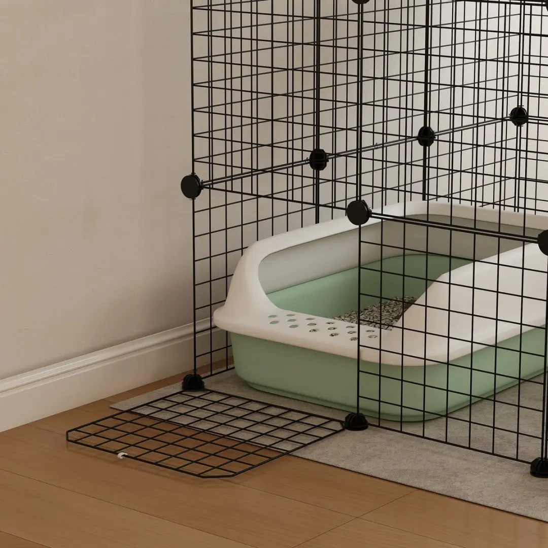 Pawhut Kattenkooi 105x105x140cm Zwart