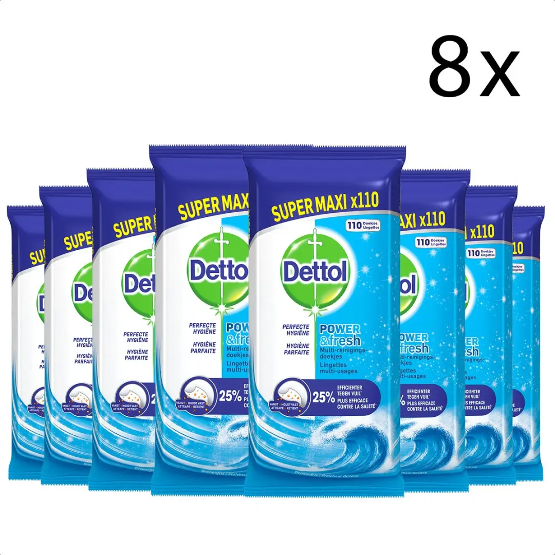 Dettol Power & Fresh Schoonmaakdoekjes Maxi