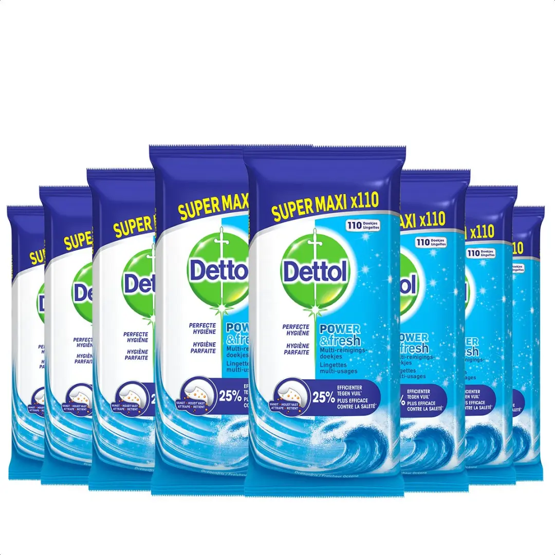 Dettol Power & Fresh Schoonmaakdoekjes Maxi - 880 Stuks - afbeelding 2 van 6